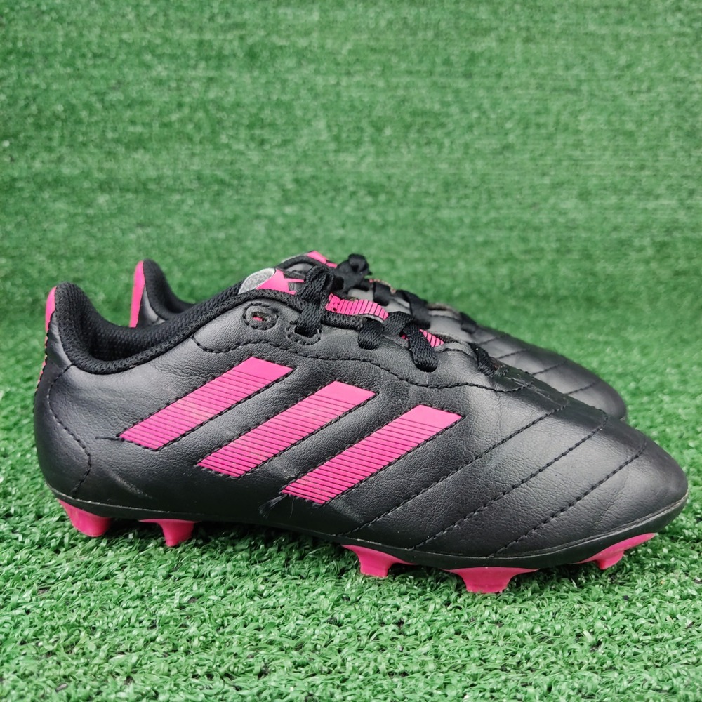 Adidas Soccer Cleats Kids 13K Black Pink Goletto VIII FG GX6907 Athletic Shoes